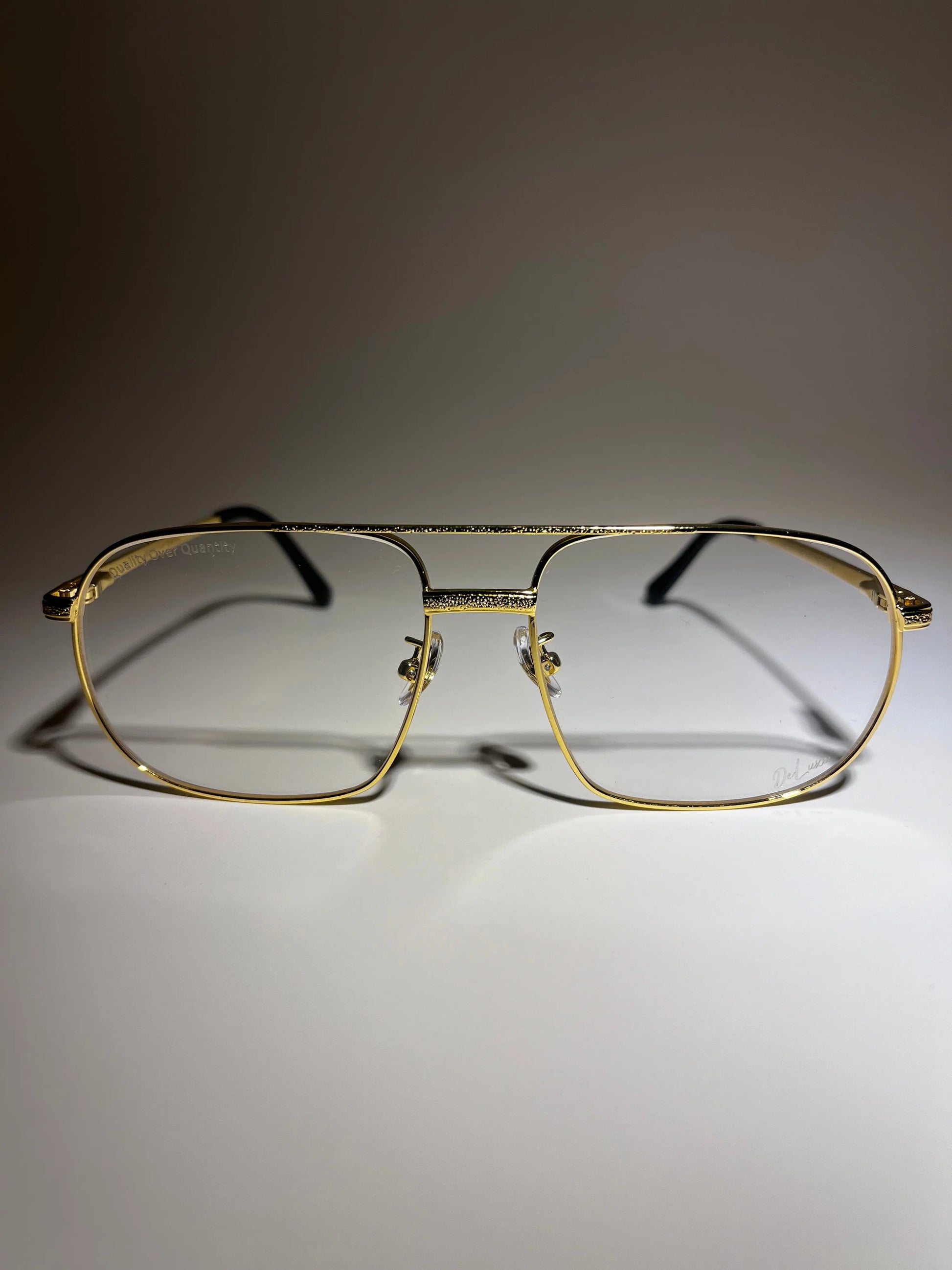 Aviator - Gold Clear Glasses - DeLuxe YUL