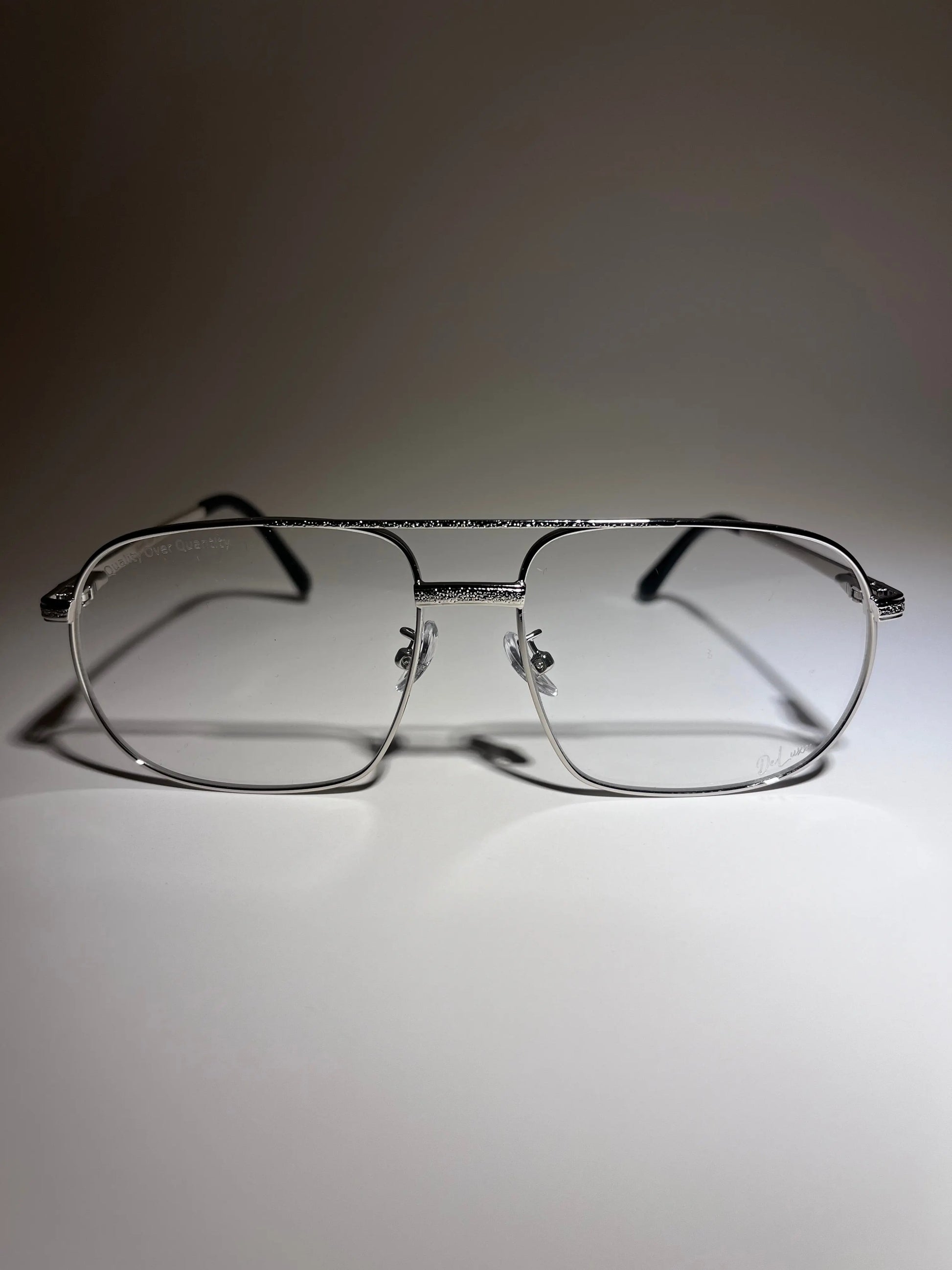 Aviator - Silver Clear Glasses - DeLuxe YUL