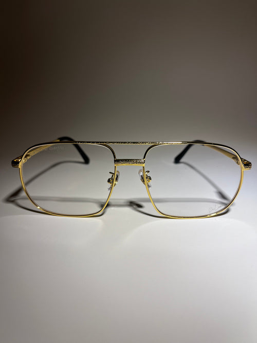 Aviator - Gold Clear Glasses - DeLuxe YUL