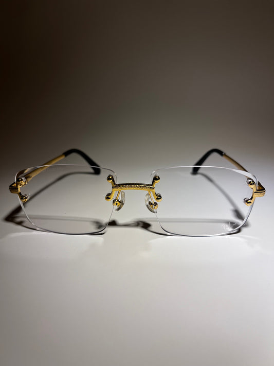 Frameless - Gold Clear Glasses - DeLuxe YUL