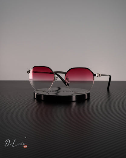 High-quality half-frame sunglasses with UV 400 protection