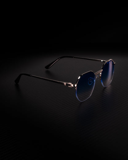 High-quality half-frame sunglasses with UV 400 protection