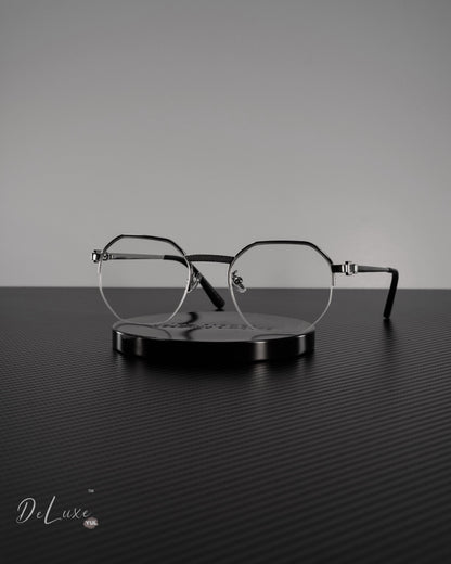 High-quality half-frame clear lenses eyewear