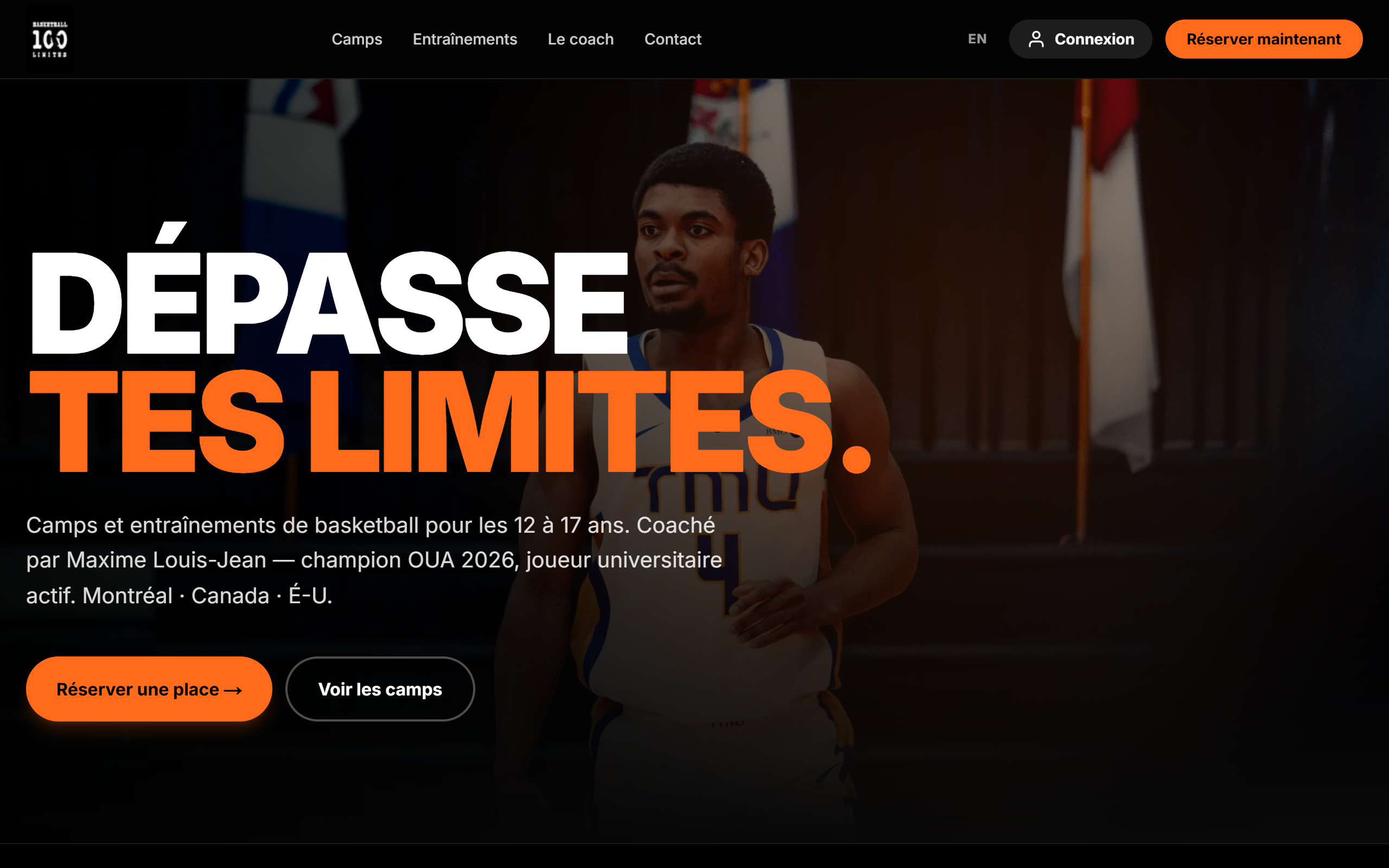 Basketball 100 Limites live site screenshot